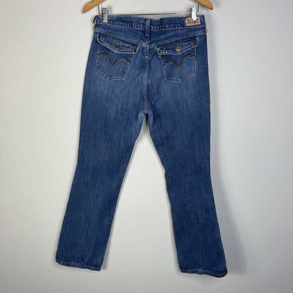 Levi’s 515 Bootcut Medium Wash Mid Rise Size 12M 31x30 Western Detailed Pockets - Picture 5 of 12
